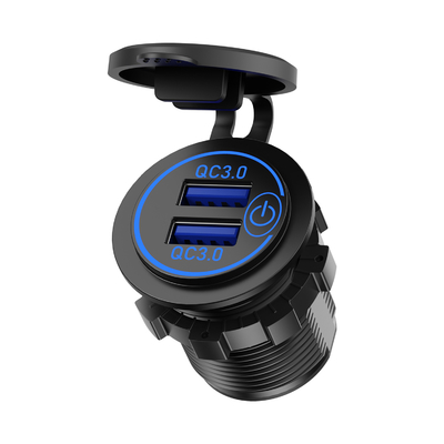 Sentuh Smart Dual USB Port Car Charger Socket