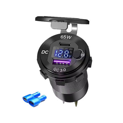 Safety 2 Pack 12V 24V Waterproof Dual USB Car Charger for Auto Motorcycle