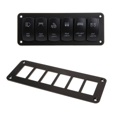 Multi Vehicle 2-6 Gang Rocker Switch Mounting Plate Aluminium IP56