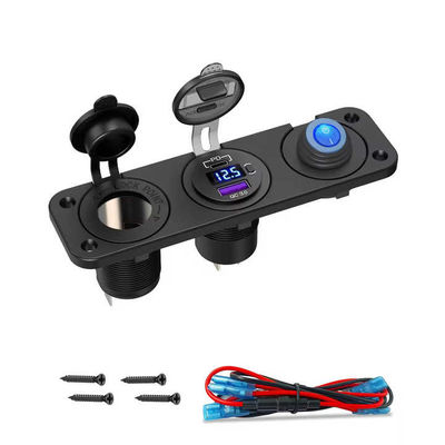 Beli Pengisi Daya Pemantik Rokok Mobil USB 54W PD QC30 Tahan Air Layar Sentuh 145g pembuatan online