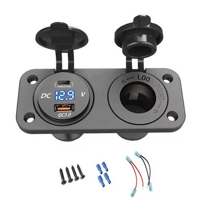 kaufen Dual USB PD QC3.0 USB Car Charger Zigarettenanzünder Schalter 12V-24V Online-Herstellung