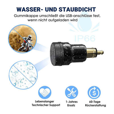 Waterproof PD QC3.0 Dual Port Motorcycle USB Charger 54W Aluminum Car Charger