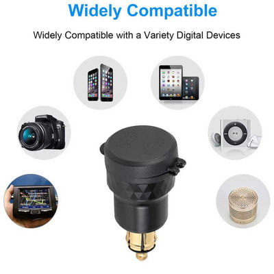 PD QC3.0 Two Port Motorcycle Cell Phone Charger Waterproof With Safety Protection