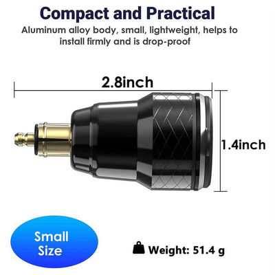 54W PD QC3.0 2 Port Motorcycle Phone Charger Aluminum Alloy Motorbike Usb Socket