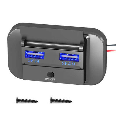 Waterproof Fast Charging RV USB Charger Dual USB Socket With Switch