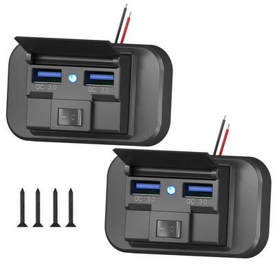 2 Pack 36W QC3.0 RV Dual Port USB Charging Outlet For Boats And Trucks