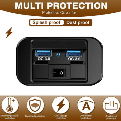 2 Pack 36W QC3.0 RV Dual Port USB Charging Outlet For Boats And Trucks