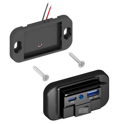 54W QC3.0+PD Dual USB RV USB Charger With Switch For Multi Vehicle