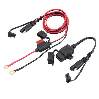 SAE 10W Motorcycle USB Charger Waterproof Dustproof Extendable Cable Power