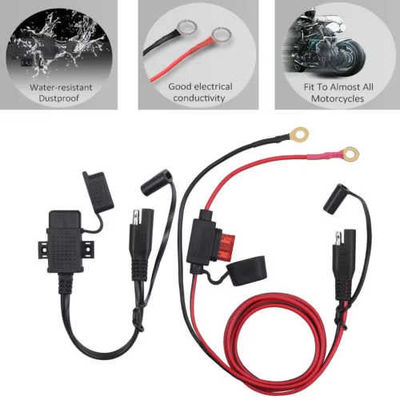SAE 10W Motorcycle USB Charger Waterproof Dustproof Extendable Cable Power