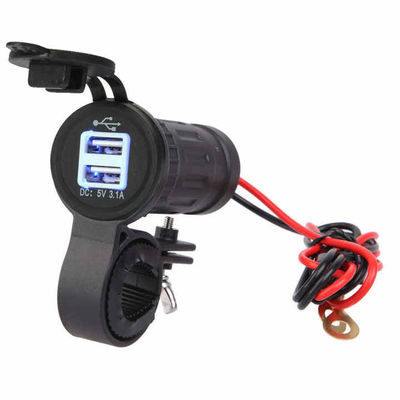 15W 3.1A Dual Motorcycle USB Phone Charger Waterproof Dustproof