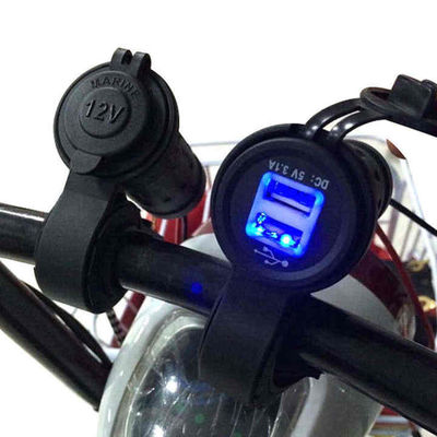 15W 3.1A Dual Motorcycle USB Phone Charger Waterproof Dustproof