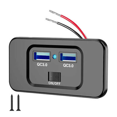 Dual QC3.0 18Watt USB A Port RV USB Charger Wall Mount For Vehicles