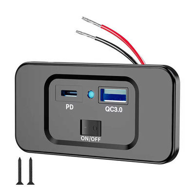 54W QC3.0+PD RV USB Charging Center 12v USB Wall Outlet RV Heat Resistant