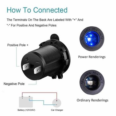 12-24Volt Waterproof Truck Cigarette Lighter Socket Cigarette Lighter Power Socket
