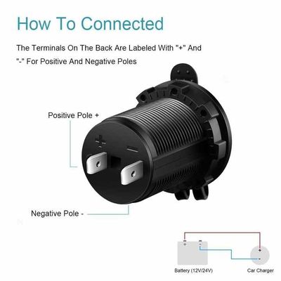 12-24V Marine Car Cigarette Lighter Plug Outlet Waterproofing Rugged Design