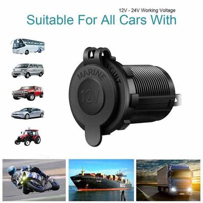 12-24V Marine Car Cigarette Lighter Plug Outlet Waterproofing Rugged Design