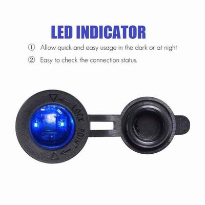 12-24V Waterproof LED Car Cigarette Lighter Socket Car Charger Socket IP67
