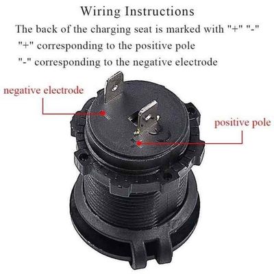 12-24V Waterproof LED Car Cigarette Lighter Socket Car Charger Socket IP67