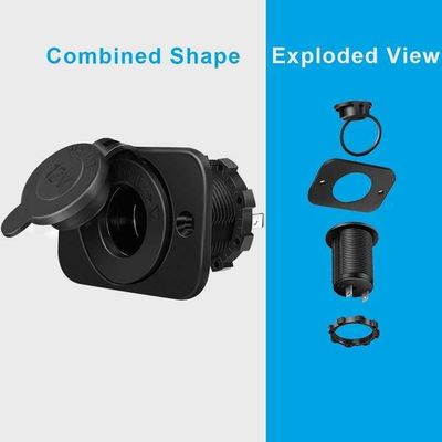 Lightweight Universal Car Cigarette Lighter Socket Mounting Panel Water Resistant