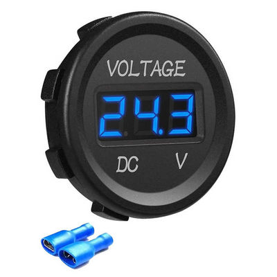 12V-24V Mini Waterproof Automotive Voltmeter LED Display Volt Meter For Motorcycle