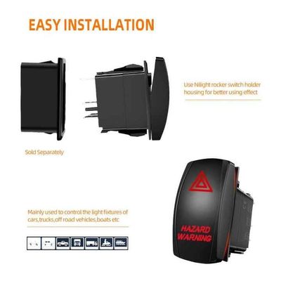 12V Waterproof Marine Rocker Switch Panel Dual Power Illuminated For Car Truck UTV