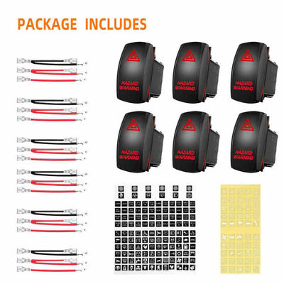 12V Waterproof Marine Rocker Switch Panel Dual Power Illuminated For Car Truck UTV