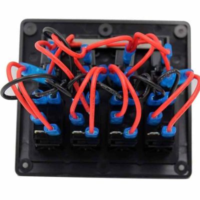 Panel Sakelar Rocker Kustom 4 Gang 12-24V ABS USB Panel Sakelar Rocker Mobil
