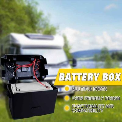 RV Smart Battery Box Trolling Motor Dual USB Voltmeter Power Isolator SUV ATV