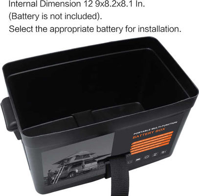 12-24V Portable Marine Battery Smart Box Heavy Duty Camping Retrofit Battery Control Box