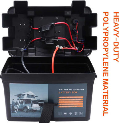 12-24V Portable Marine Battery Smart Box Heavy Duty Camping Retrofit Battery Control Box
