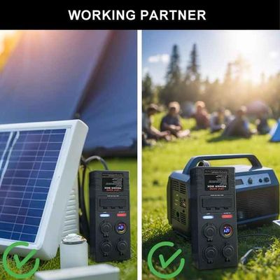Mini 50A 12VDC Outdoor RV Power Distribution Box 6 USB 3 Cig Sockets