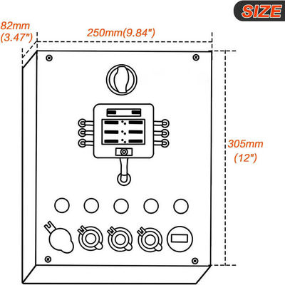 12/24V 50A Kemping Battery Control Box For Car RV Truck 4WD Caravan