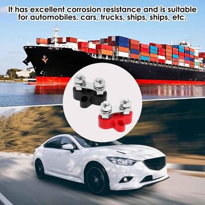 2PCS 12V 200A M8 Dual Stud RV Power Distribution Block 1,77"W x 1,3"H
