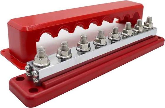 600A 300VAC/48VDC 8 Way Power Distribution Terminal Bus Bar Heavy Duty