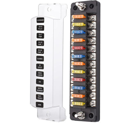 12Way 12Volt Non LED Waterproof Fuse Block For 12V/24V Marine Fuse Block