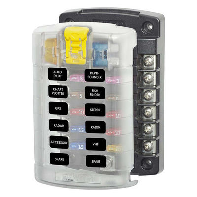 32 Volts M4 Screw 12 Circuit ST Blade Fuse Block Cover Terminal Blocks