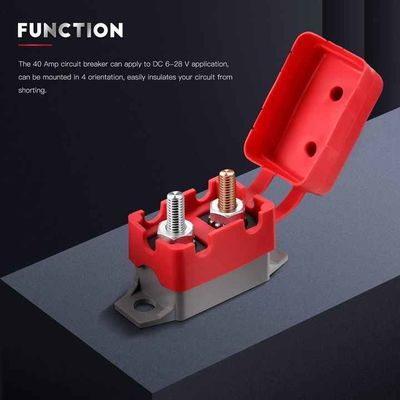 4pcs Mini 40A Auto Reset Circuit Breaker Cover Bolt 12-24V Auto Circuit Breaker