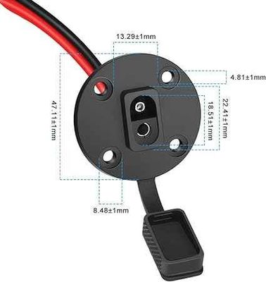 SAE Extension Cable With Power Outlet Port 12AWG For Solar / Battery Charger
