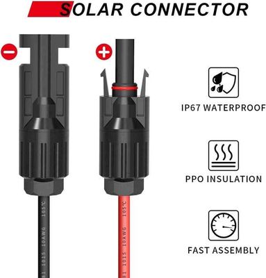 10AWG SAE Connector PV Solar Panel Extension Cable Wiring Harness For RV Battery