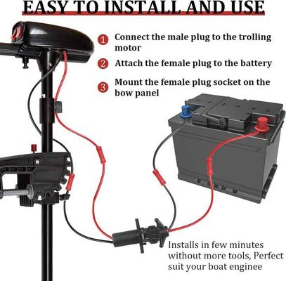 Minn Kota 12V Trolling Motor Power Plug Receptacle Marine Compatible