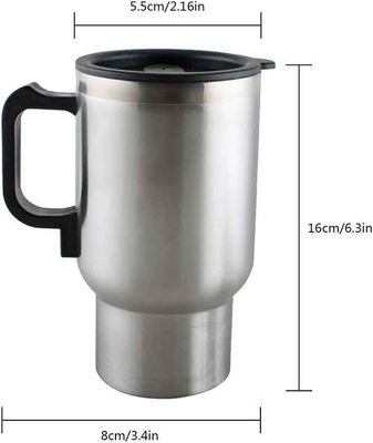 12V 450ml Stainless Steel Thermos Car Mug Heated Travel Mug For Car
