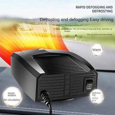 Pemanas Pencair Salju Mobil dengan Bilah 6 Inci 12V/24V Portabel, Pemanas Anti Embun