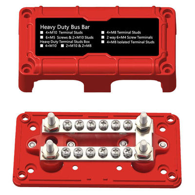 Terminal Blok Distribusi Daya 12V 300A 4M6+12M4 Studs, Kelas Laut
