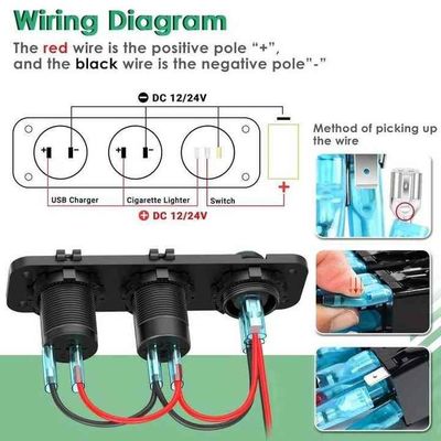 Double QC3.0 PD 2 Port Car Charger 54W Car Charger Adapter With On / Off Switch