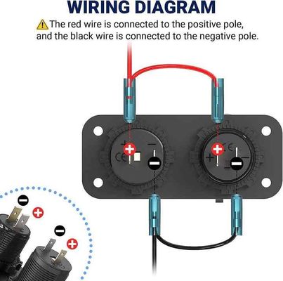 2 Ports PD QC3.0 Dual USB Car Charger With Waterproof Switch Long Lasting