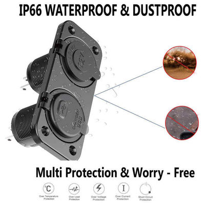15W Podwójna Ładowarka Samochodowa USB QC2.0 12-24V Wodoodporna