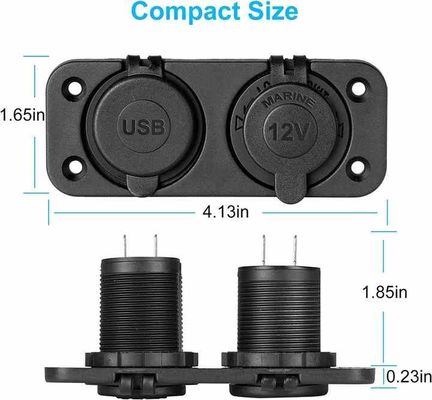 15W Podwójna Ładowarka Samochodowa USB QC2.0 12-24V Wodoodporna