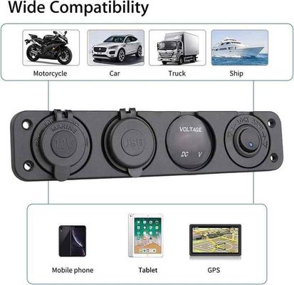Professional 21W Dual QC2.0 USB Car Phone Charger 12-24V Voltage Display ABS/PC