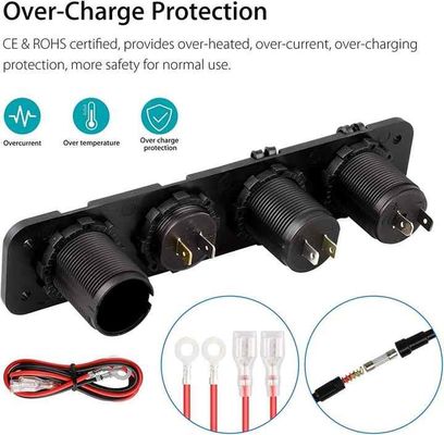 Professional 21W Dual QC2.0 USB Car Phone Charger 12-24V Voltage Display ABS/PC